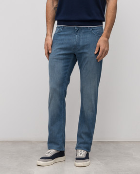 Stefano Ricci Blue jeans with a worn effect MST61B3130T0082