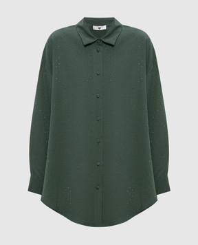Twinset Green shirt with crystals 261LL2PBB
