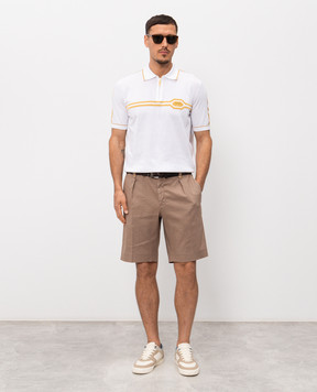 Stefano Ricci White polo with silk K818119P31F26285