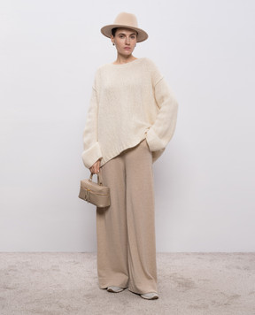 Demiur White alpaca and cashmere sweater TIFF311