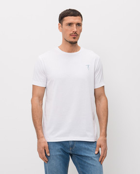 Trussardi White T-shirt with logo print G0568000127NMTS14J02