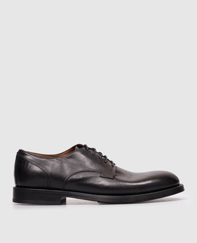 Pantanetti Black leather derby shoes 20054G