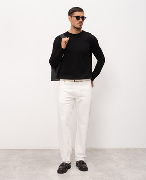 Valentino Black wool jumper with embroidered emblem 9V3KC38PBH9