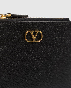 Valentino VLogo Signature Black Leather Cardholder 8W2P0AK9SNP