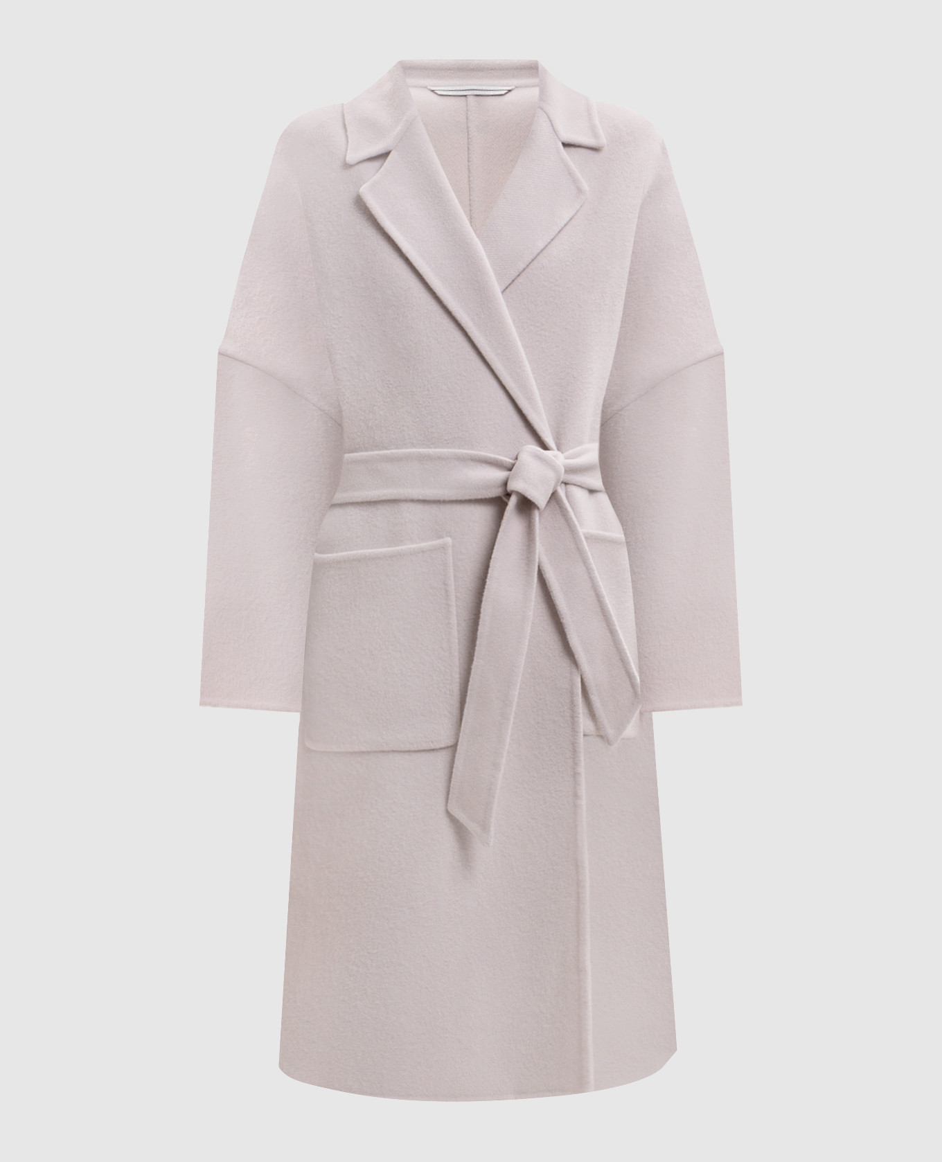 Beige wool and cashmere puffer coat