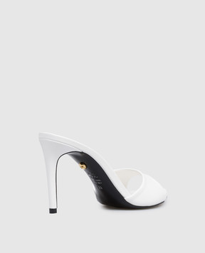Babe Pay Pls White leather mules 205804KO