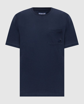 Vilebrequin Titan blue t-shirt with embroidered emblem TTNU0P00