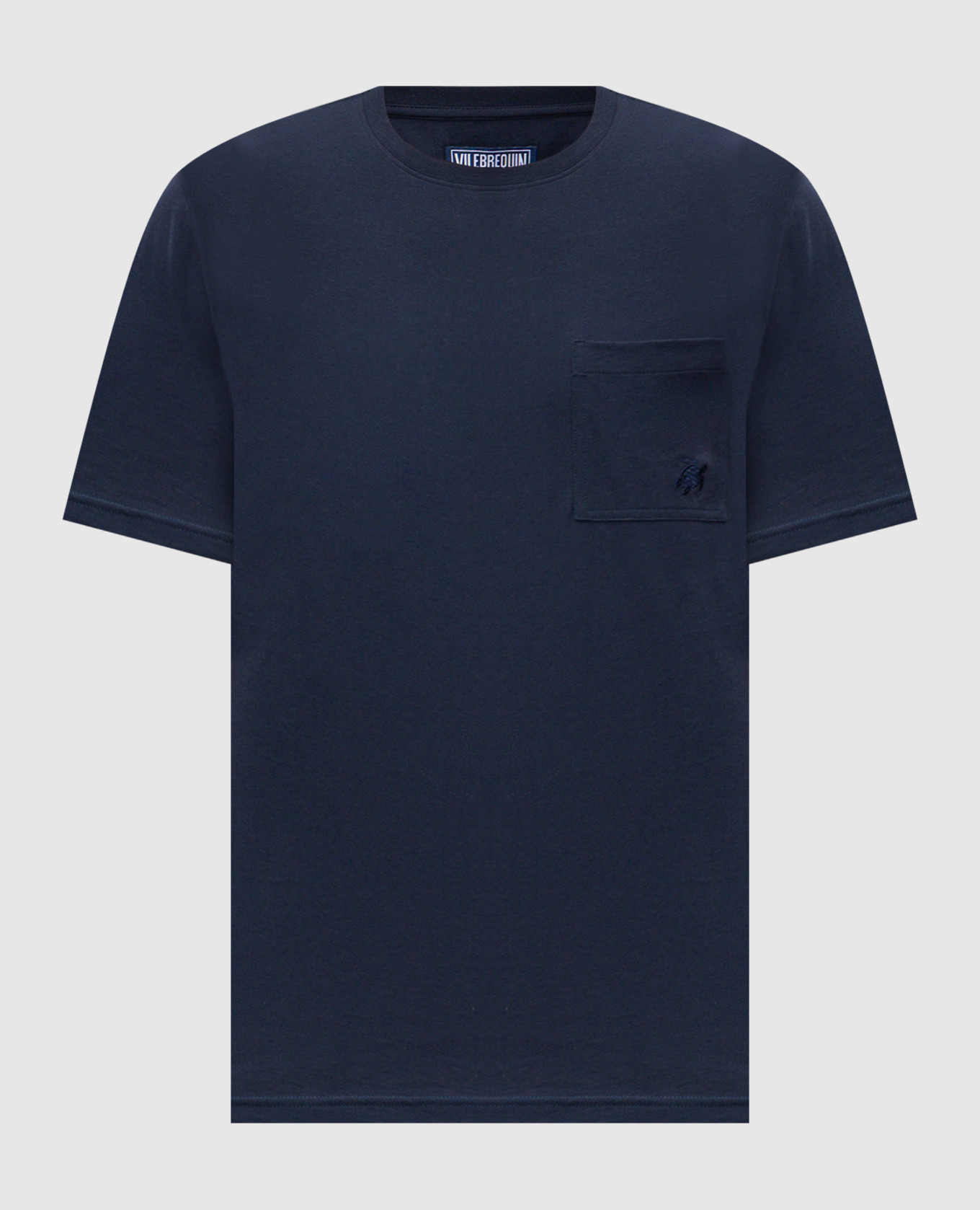 Titan blue t-shirt with embroidered emblem