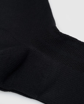Stefano Ricci Black socks with monogram embroidery MHI99RC001RA3091