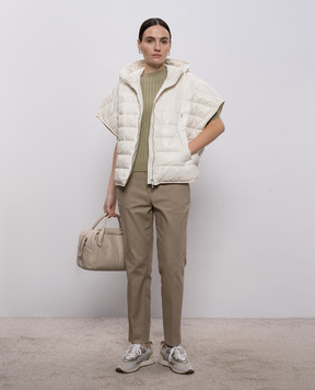 Peserico Khaki ribbed top A99096F1809310