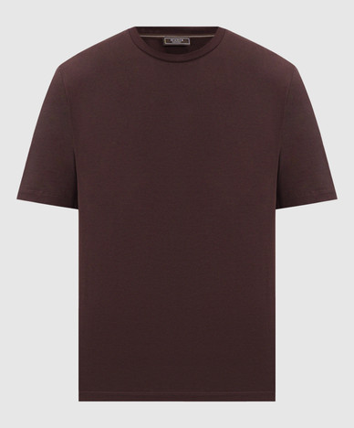 Burgundy t-shirt with logo print