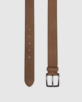Peserico Brown suede belt with logo R72035C0CC787