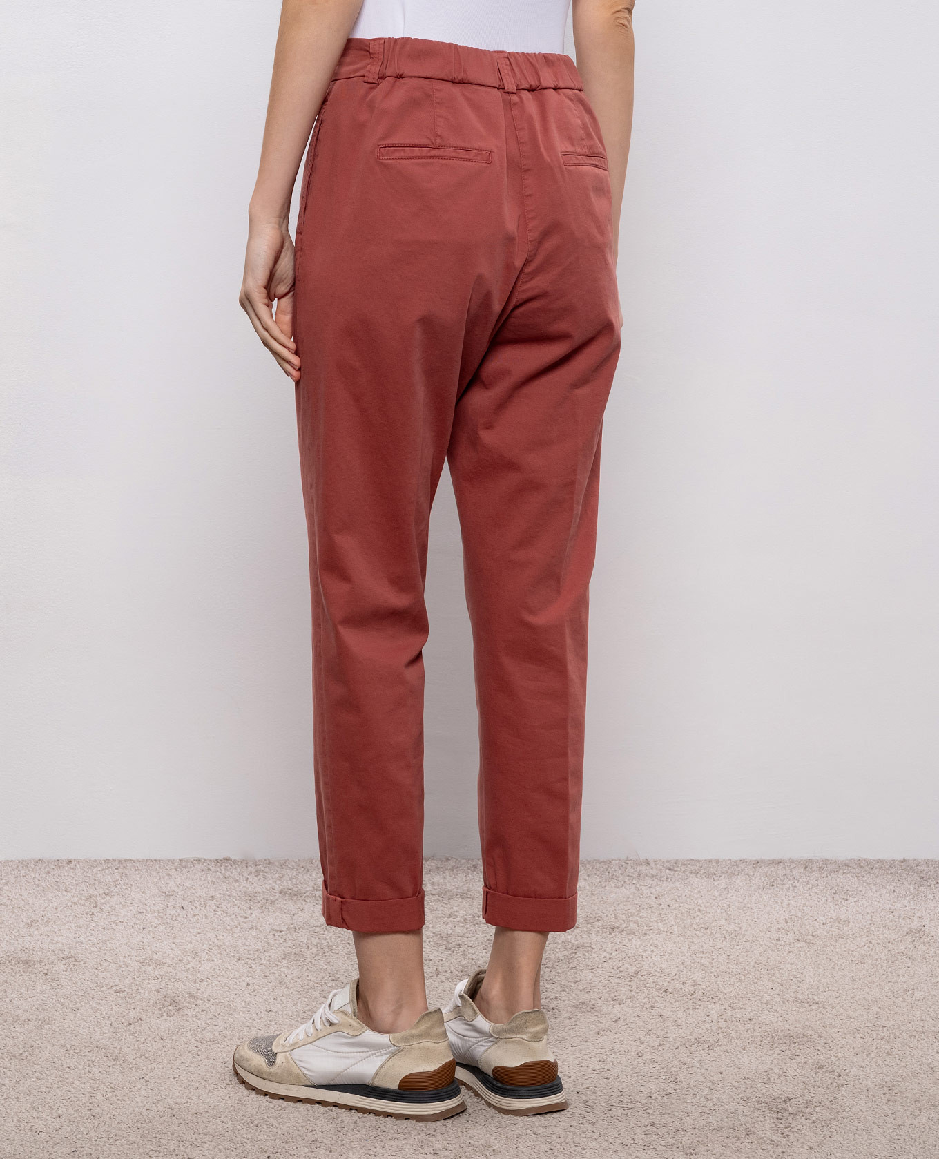 Red pants with lapels Peserico 4
