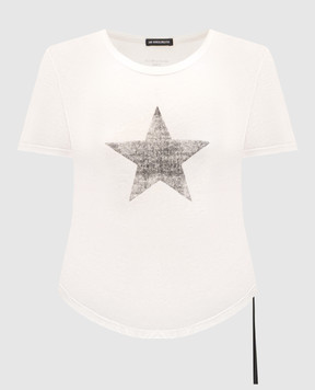 Ann Demeulemeester Ivory T-shirt with print B0013924FA740