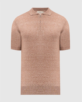 Cashmere&Whiskey Brown polo with linen MS004
