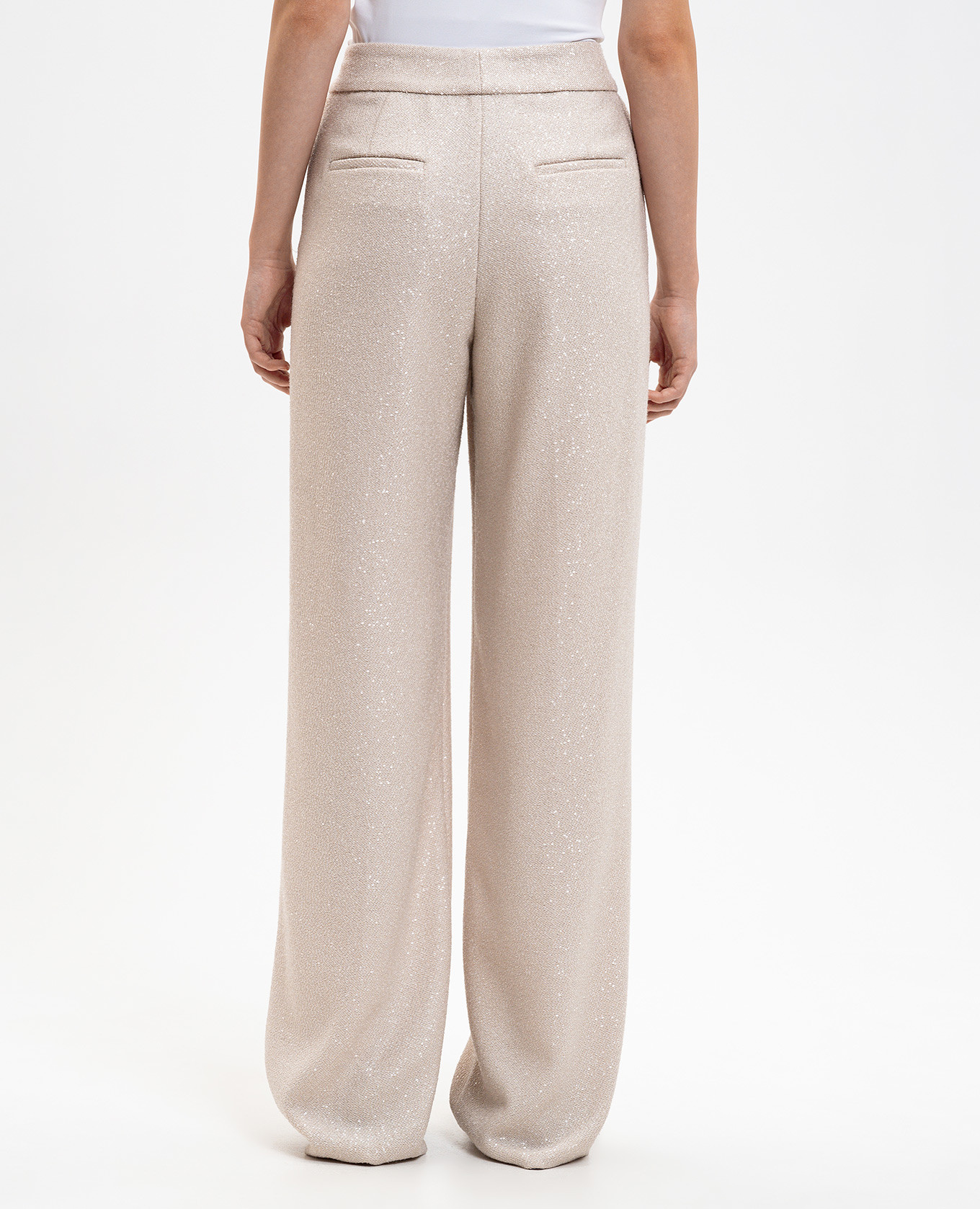 Beige wool pants Peserico 4