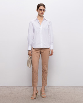 Peserico White shirt with a monil chain A0682008928