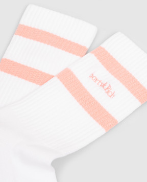 Sporty & Rich White socks with logo embroidery AC026712300WH91