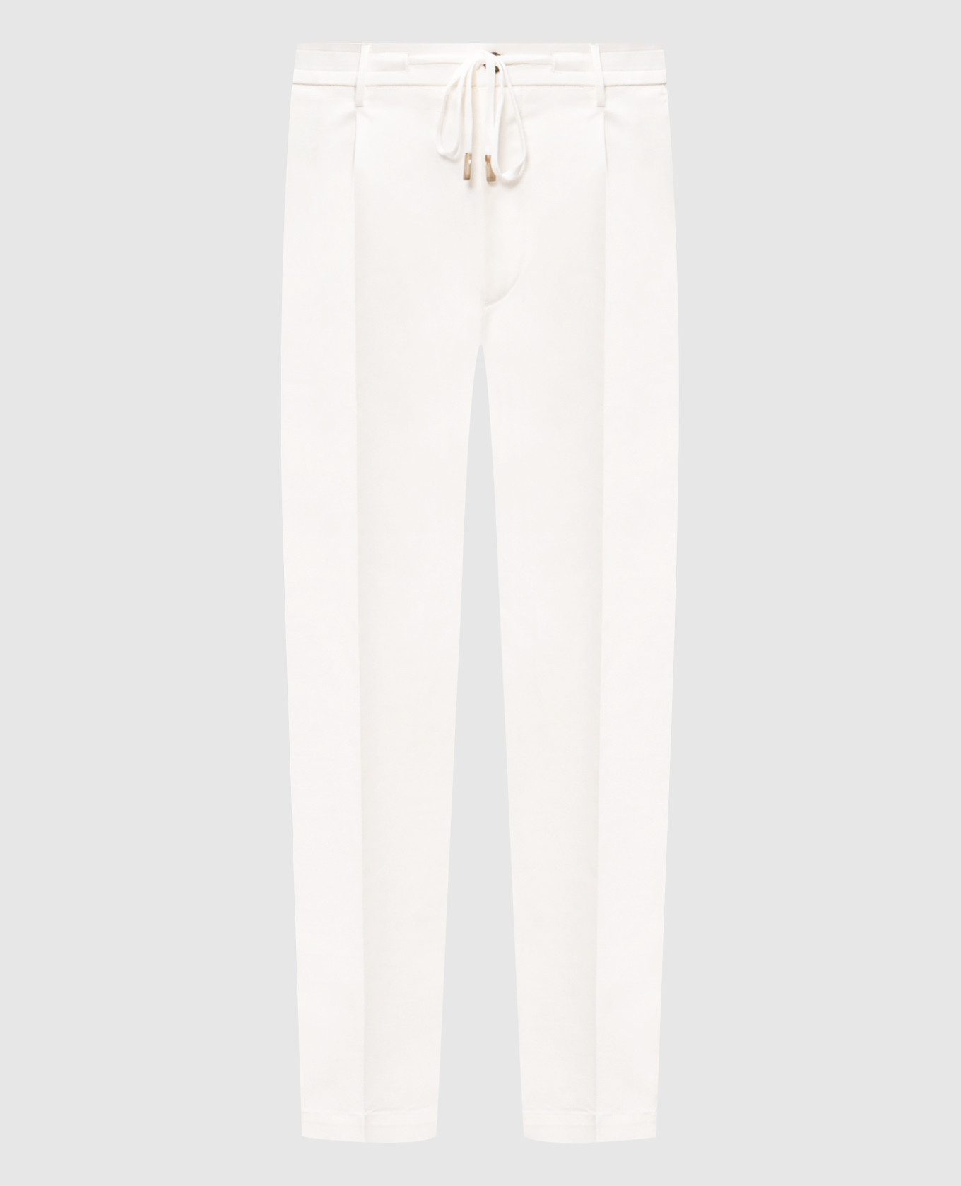 

Ivory pants with logo patch Peserico, Beige