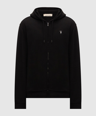 Schwarze gefütterte Sportjacke