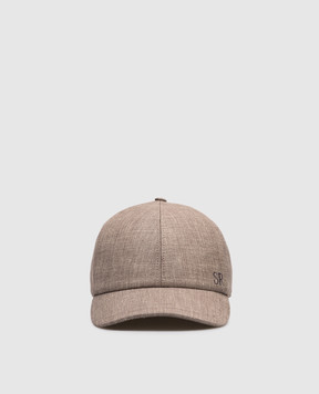 Stefano Ricci Brown cap made of linen, wool and silk MCV61NV18FB127HA