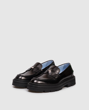 Versace Adriano black leather loafers 10173631A12298