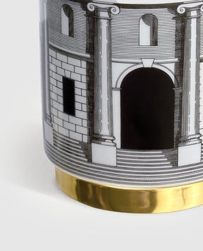 Fornasetti Scented candle - Casa con Colonne in a porcelain candlestick FPXS005