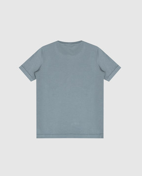 Stone Island Children's blue T-shirt with logo patch L2S162100003S00471012