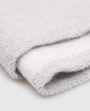 Brunello Cucinelli Gray wool and cashmere scarf MSC666AG