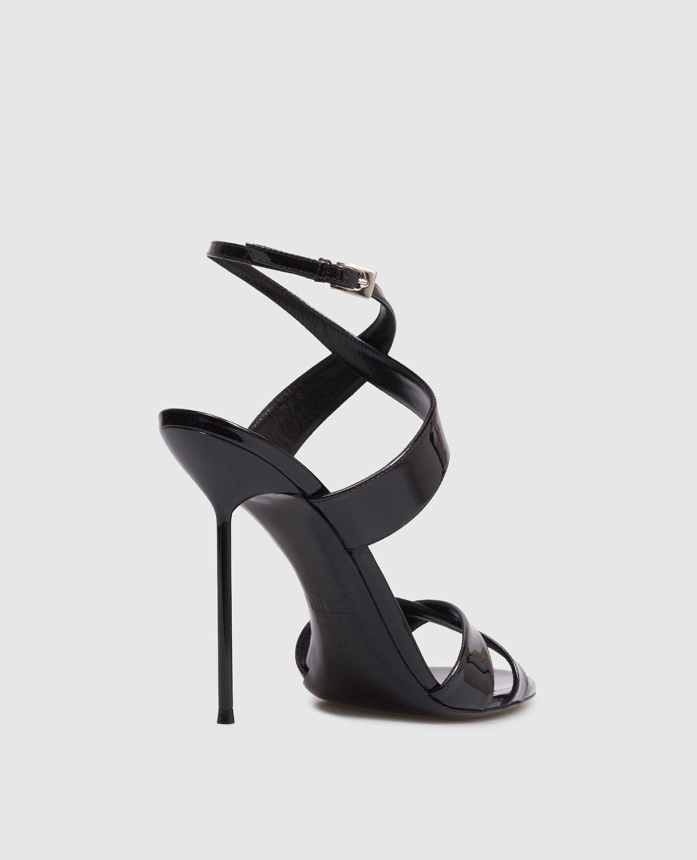 Black patent leather sandals LIDIA Paris Texas 3