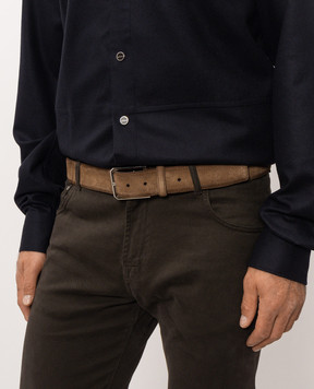 Santoni Brown suede belt CM40VC003C07EACD
