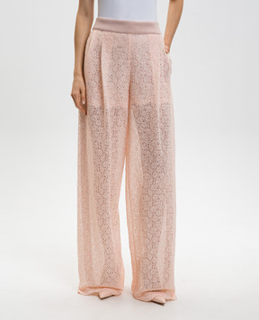Ermanno Scervino Pink lace pants D482P360EQF