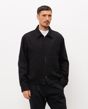 Herno Black jacket with linen GI000642U17155S