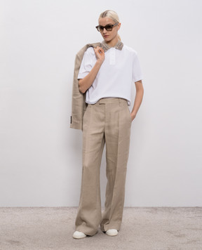 Brunello Cucinelli White polo with sequins M0T63EJ105