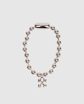 Off-White Silver bracelet with Arrow pendant OMOA10WC99MET001