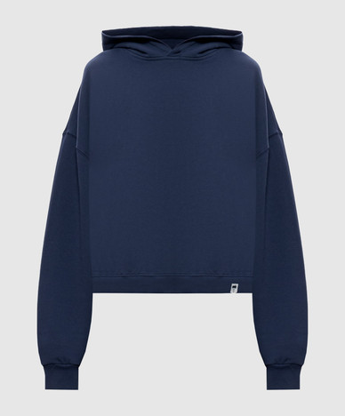 Blue hoodie with Lions Herald print