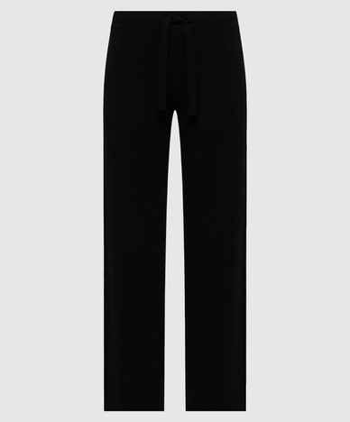 Pantalon de survêtement en laine noire
