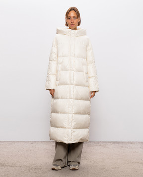 Twinset Ivory long down jacket 262TP2650