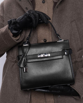 Gianni Notaro Black leather bag 099DOLLARONIKEL