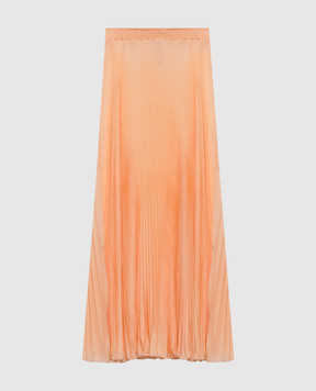 Ermanno Scervino Orange pleated silk skirt D482O360XFU
