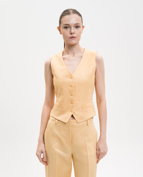 Max Mara Weekend Yellow PACE linen vest WKDPACE