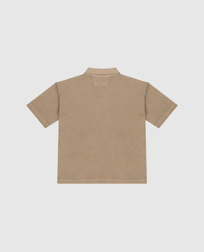 C.P. Company Children's khaki polo shirt CUM010LFC001014