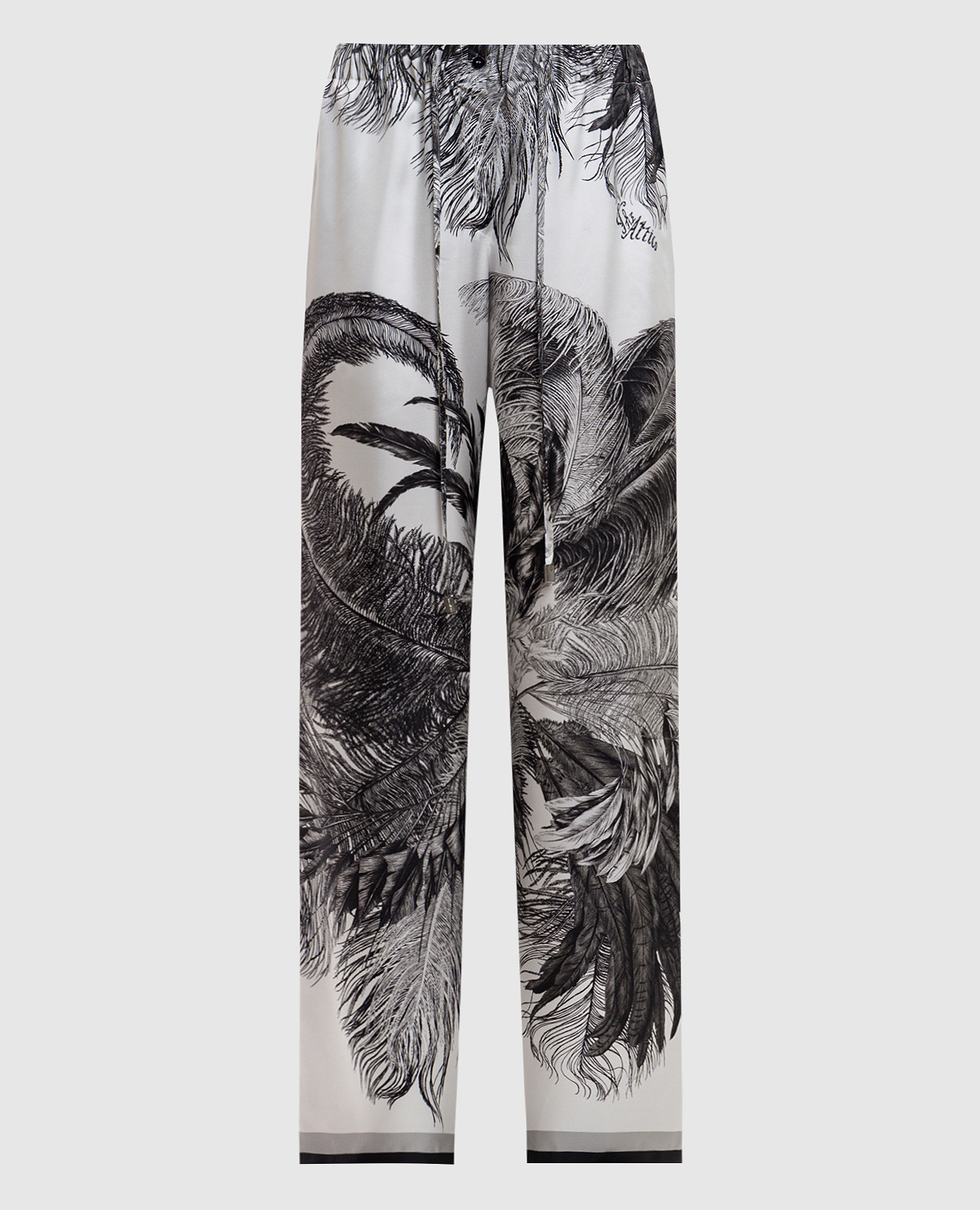 

White printed silk pants The Attico