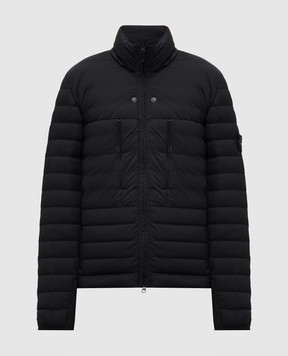 Stone Island Black down jacket with logo patch L1S154100106S0183