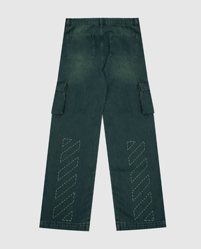 Off-White Kids' cargo jeans with logo embroidery 44BYB002F26D002