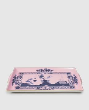 Ginori 1735 Pink porcelain tray Oriente Italiano 017RG02FG5282LX0235