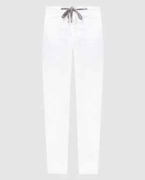 Marco Pescarolo White linen pants CARACCIOLO5302