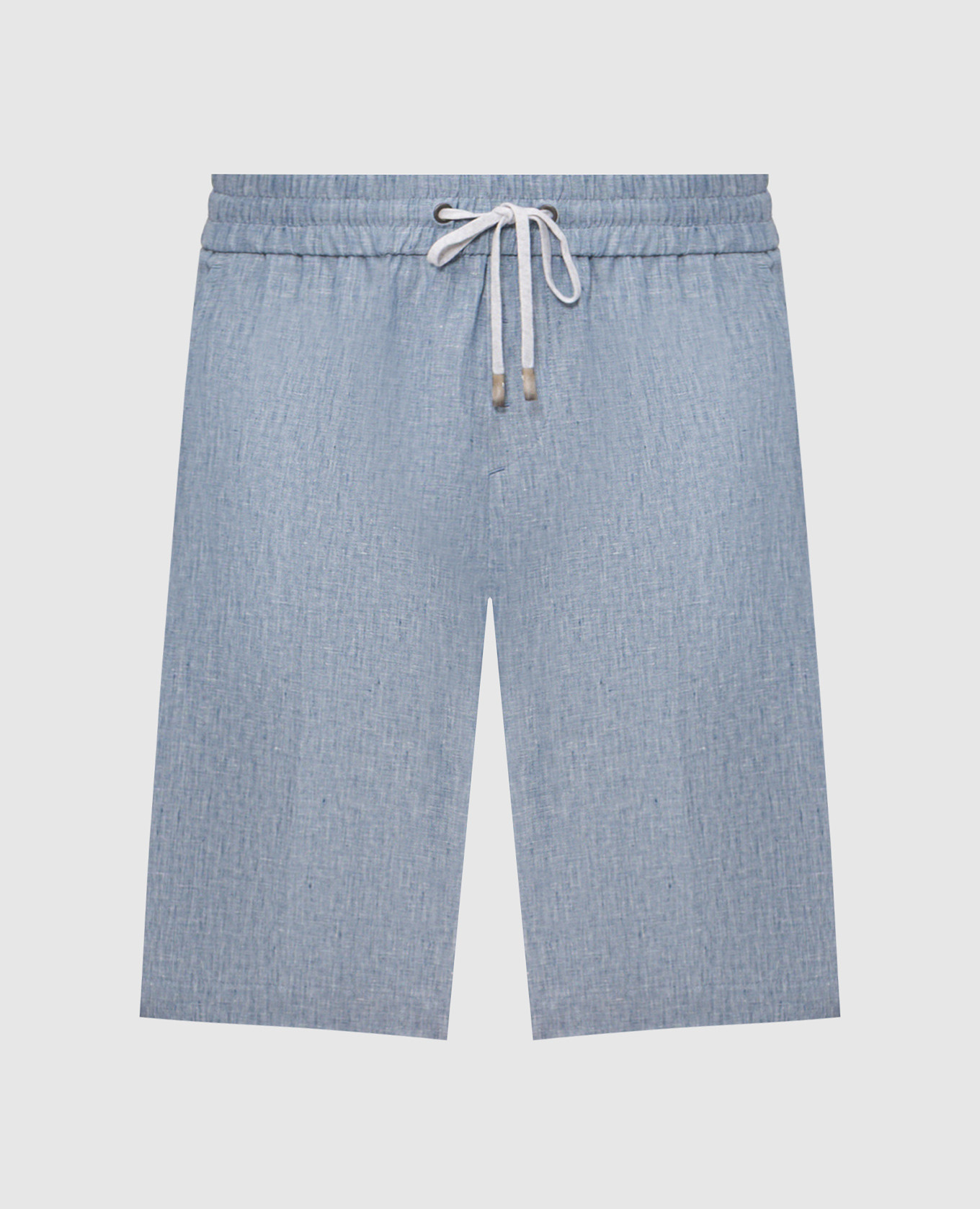Blaue Leinenshorts
