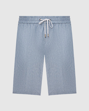 Peserico Blue linen shorts R54235D02607