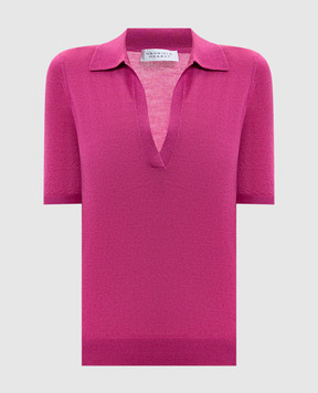 Gabriela Hearst Frank pink cashmere and silk top 3269330A003
